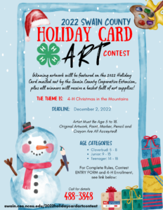 Holiday Card Art Contest 2022 Flyer