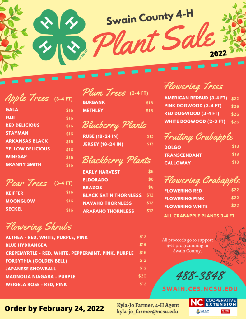 2022 4-H Plant Sale Flyer Feb 24