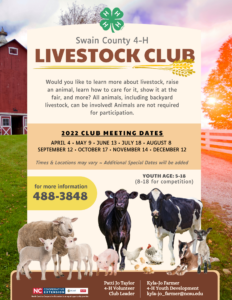2022 4-H Livestock Club Flyer