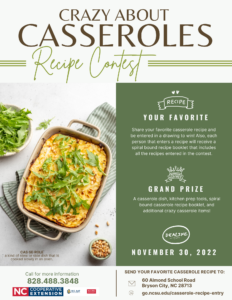 Crazy about Casseroles Recipe Contest