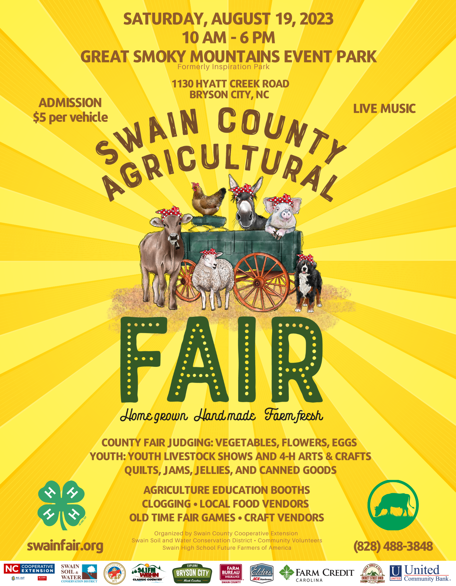 2023 Swain County Fair w/sponsors