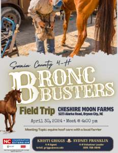 4-H Horse Club Meeting April 30