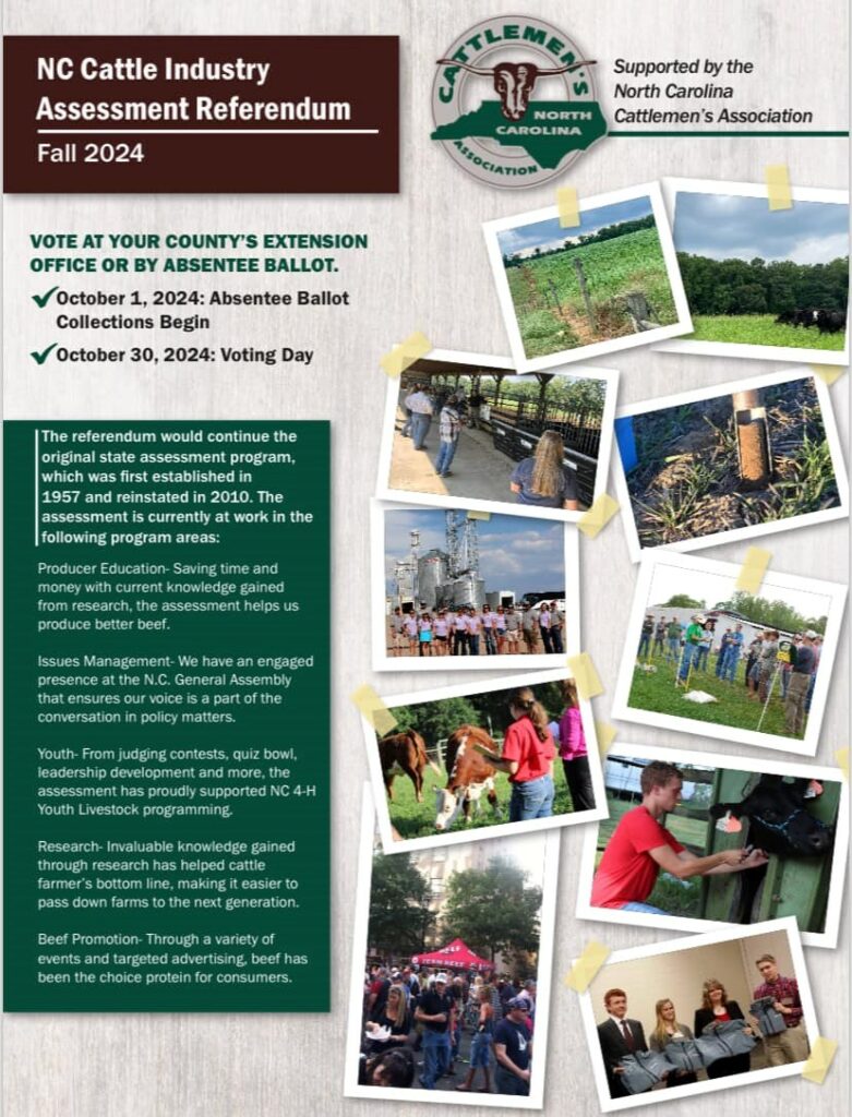 2024 NC Cattle Industry Assessment Referendum N.C. Cooperative Extension