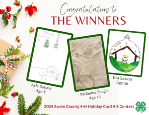 2024 4-H Holiday Card Art Contest Winners