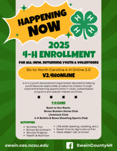 2025 Happening Now 4-H Enrollment